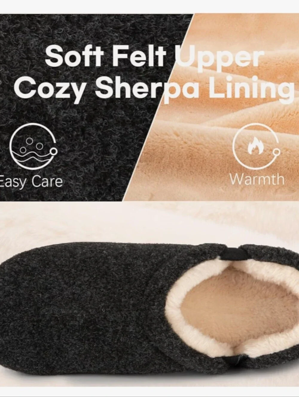 Men's Slippers Warm Bedroom Indoor Memory Foam Winter House Shoes